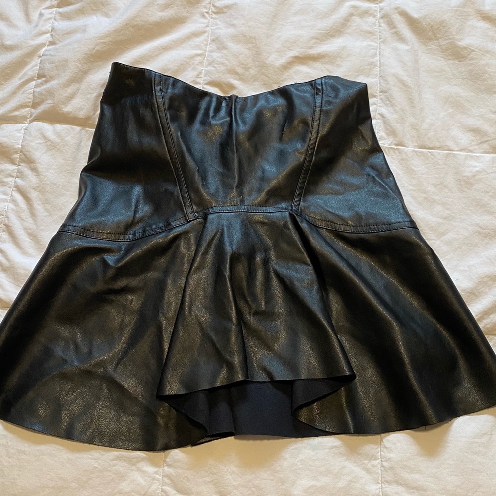 Faux Leather Party Skirt